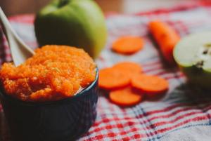 Os primeiros alimentos sólidos: cenoura purê de receita