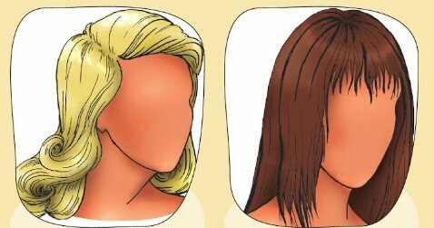 penteados clássicos para proprietários de comprimento (L) e curto (à direita), pescoço fino