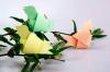 A primavera está chegando: Fazendo origami "Pássaro em uma árvore" por 5 minutos