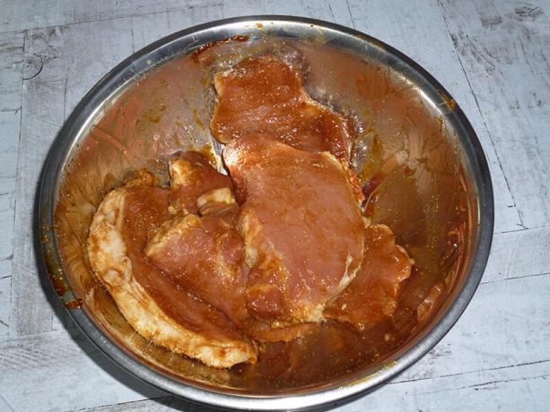 bife de porco na marinada