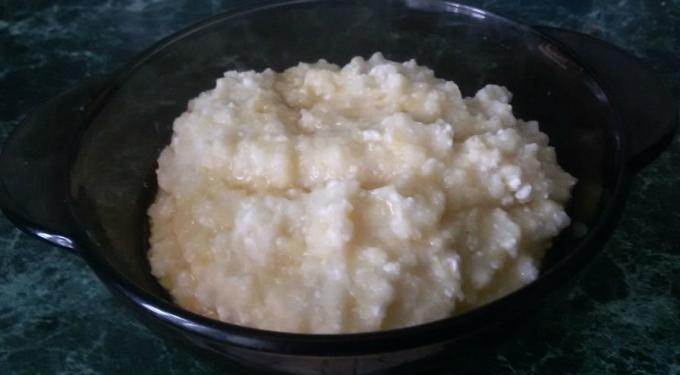 arroz cozido - mingau de arroz